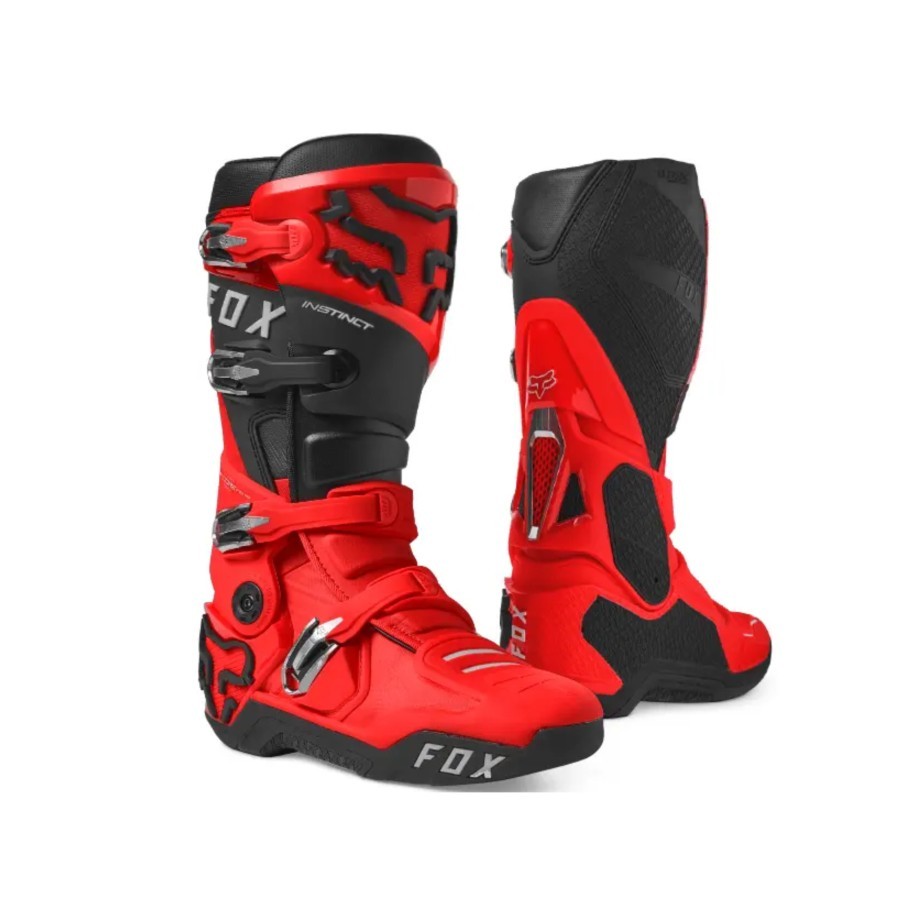 Sepatu Boots Fox Instinct Flo Red Boots FOX Instinct Cross Trail Original