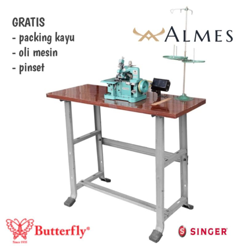 ( TURUN HARGA ) MESIN OBRAS BENANG 3 SINGER & BUTERFLY