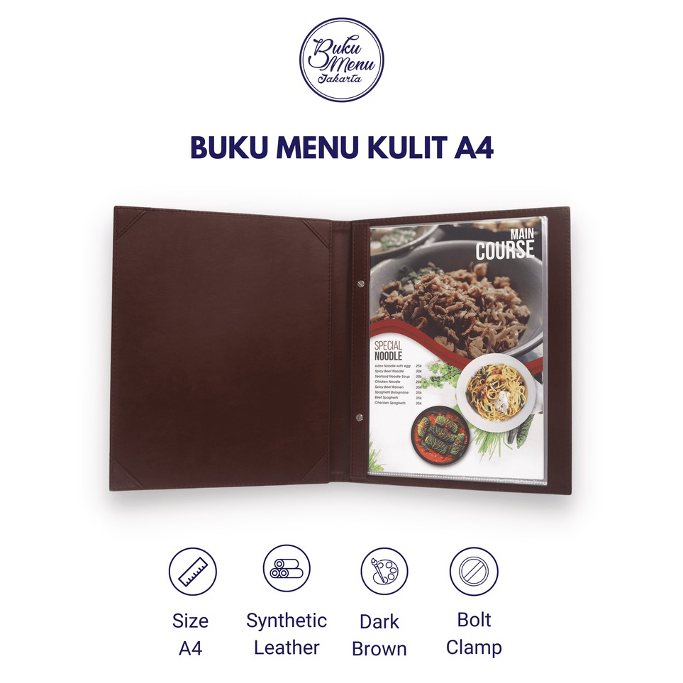 

COKLAT TUA MODEL 1-COKLAT MUDA MODEL 1-HITAM DOFF MODEL 1-HITAM RINTIK MODEL 1-COKLAT TUA MODEL 2-COKLAT MUDA MODEL 2-HITAM DOFF MODEL 2-COK MODEL 3 KODE L2K BUKU MENU RESTORAN KULIT ISI PLASTIK A4 15X3CM READY STOCK HARGA TERJANGKAU CAFE RESTORAN HOTEL