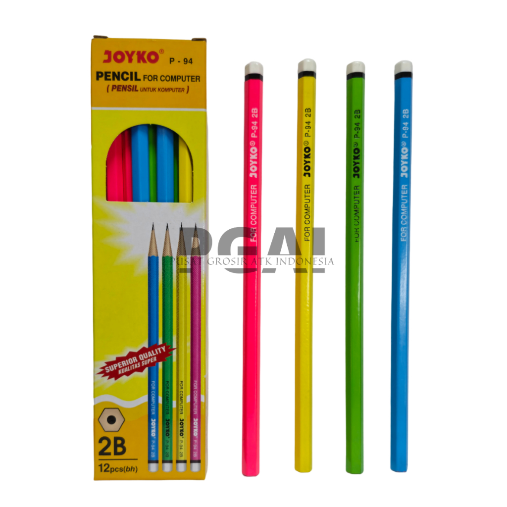 

PENSIL PENCIL 2B JOYKO P-94 FOR COMPUTER 1 PACK ISI 12 PCS ALAT TULIS STATIONERY