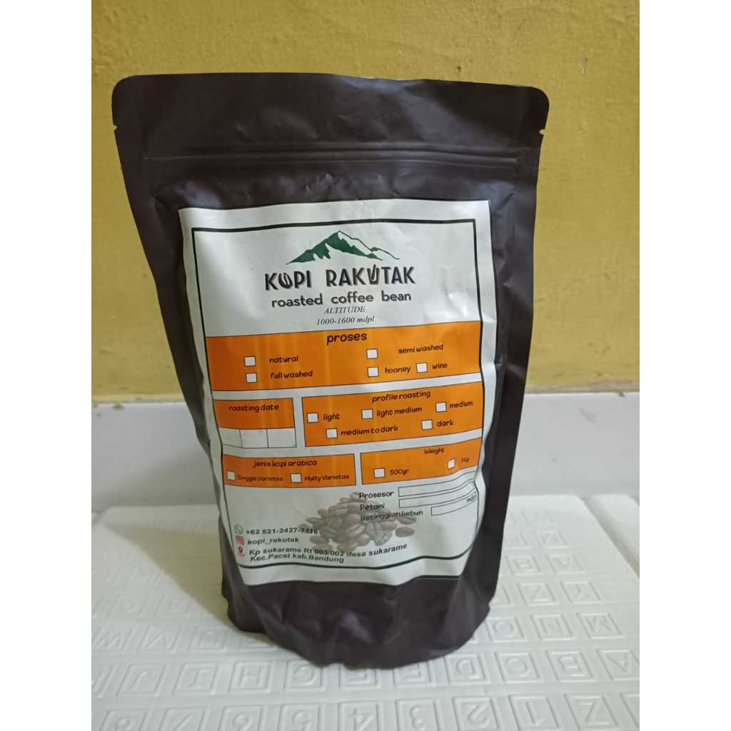 

KOPI ARABICA Natural 500gr kopi gunung Rakutak Alami