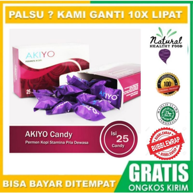 Akiyo Candy Original ( 25 Pcs) Permen Akiyo Ginseng Asli