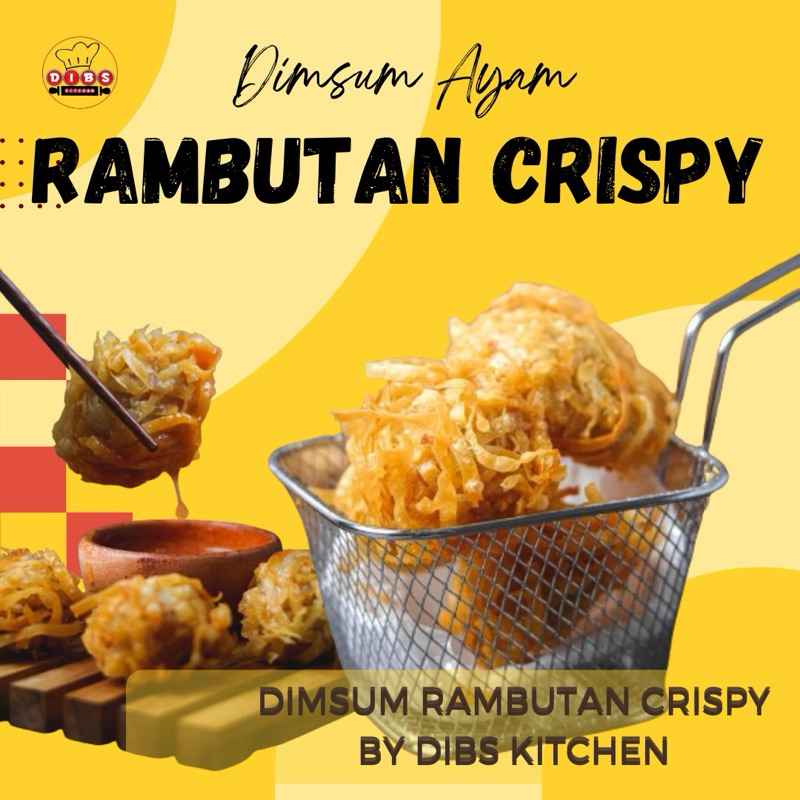 

DIMSUM AYAM RAMBUTAN CRISPY PREMIUM (FROZEN) ALA DIBS KITCHEN - ISI 25PCS