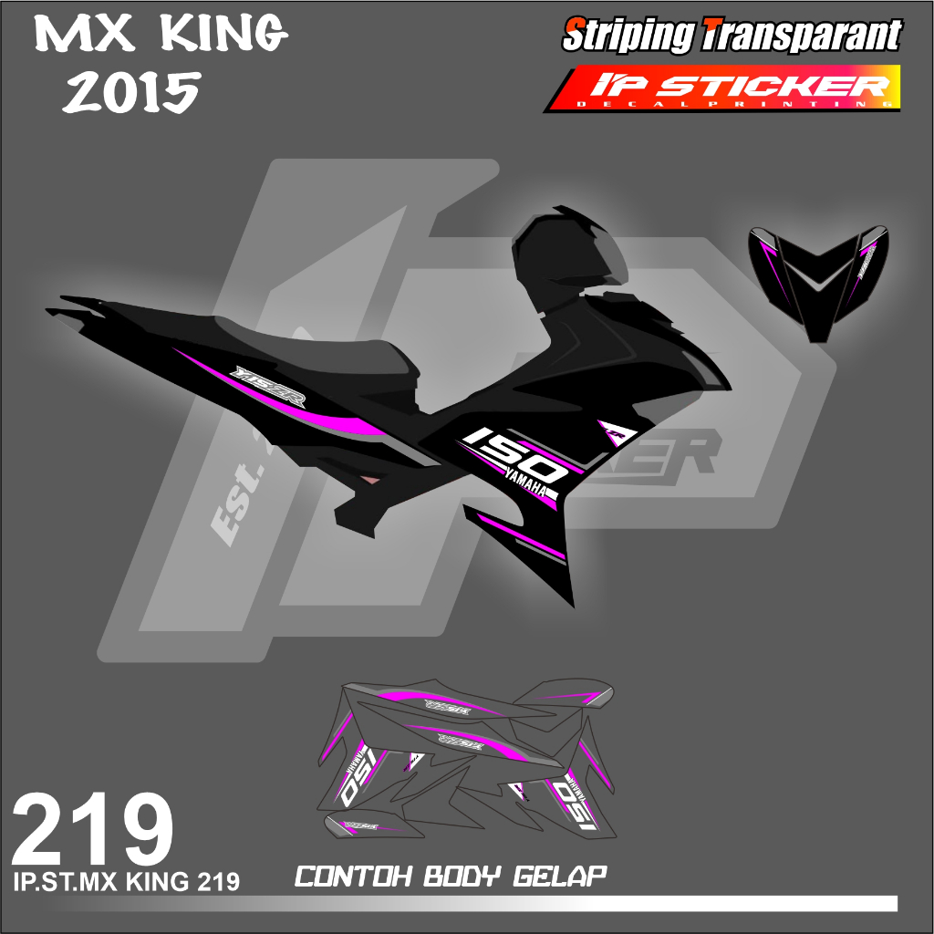 MX KING 150 2015 (COD) STIKER STRIPING MOTOR YAMAHA MX KING HOLOGRAM DAN TRANSPARAN