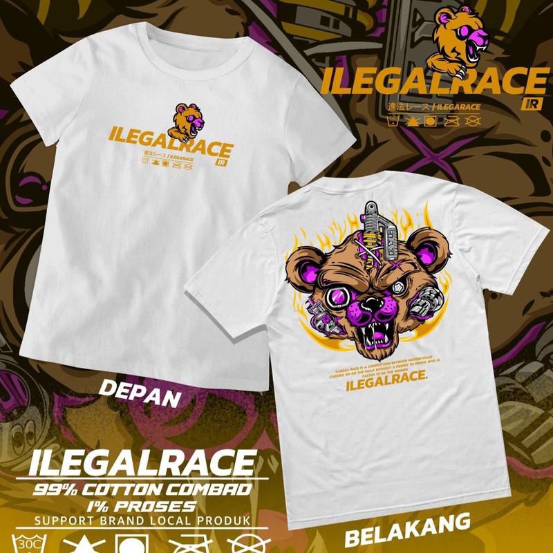 Kaos Ilegal Race V2 / Baju Distro Ilegalrace / Atasan pria wanita