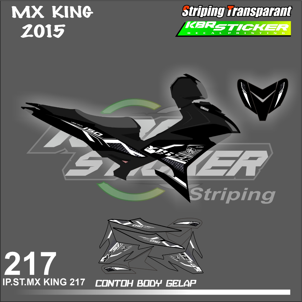 MX KING 150 2015 (COD) STIKER STRIPING MOTOR YAMAHA MX KING HOLOGRAM DAN TRANSPARAN