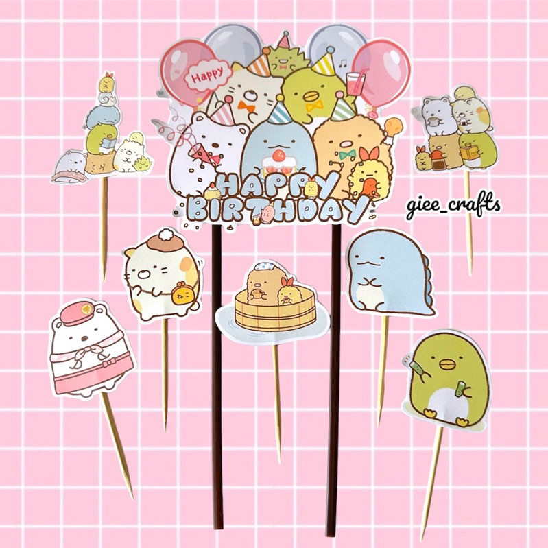 CAKE TOPPER SUMIKKO GURASHI / TOPPER KUE SUMIKKO GURASHI / TOPPER ULANG TAHUN SUMIKKO GURASHI / TOPP