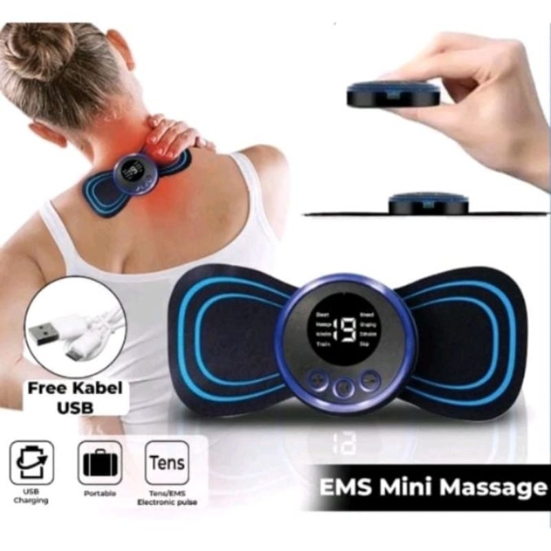 Alat Pijet Punggung EMS Alat Pijet Elektrik Alat Terapi Pinggang Akupuntur Pengisian Meningkat Sirku