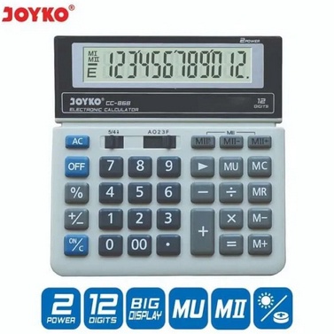 

Stock Banyak Calculator Kalkulator Joyko CC868CH 12 Digits Check Correct