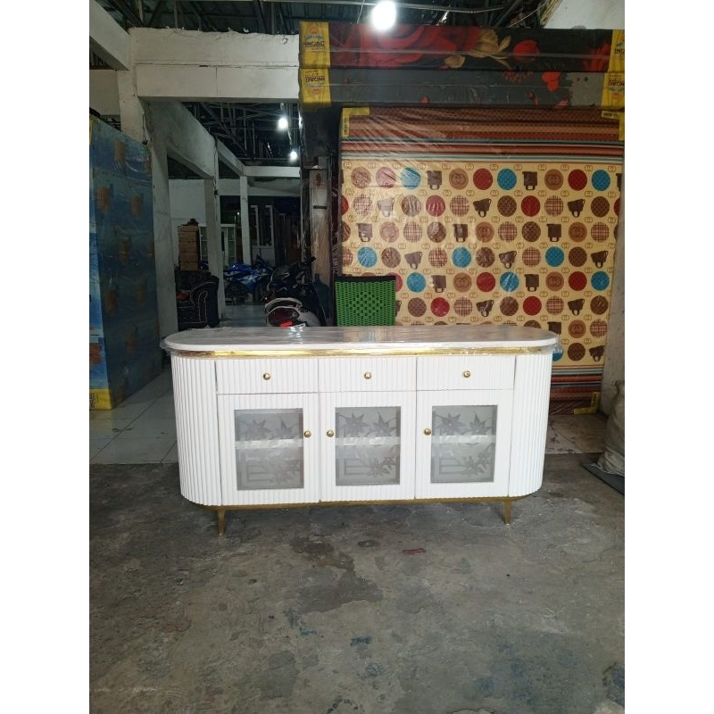 Lemari Kabinet Rak Laci Kayu Pendek Minimalis