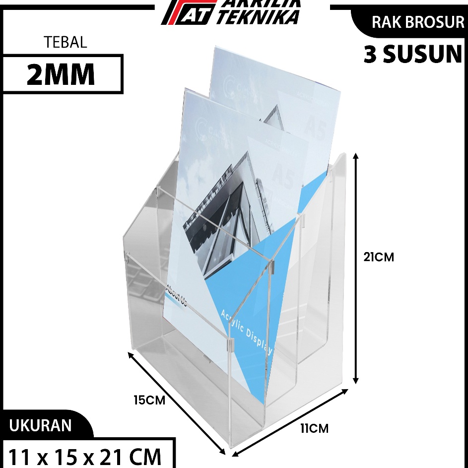 

Rak Akrilik Display Menu Ukuran A5 3 n