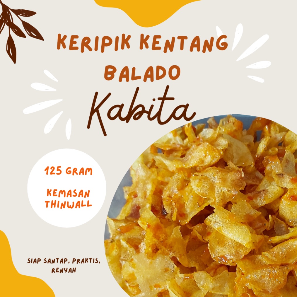 

Termurah Keripik Kentang Balado Original Pedas Manis Daun Jeruk 125g Thinwall Kripik Tanpa MSG Kabita Food