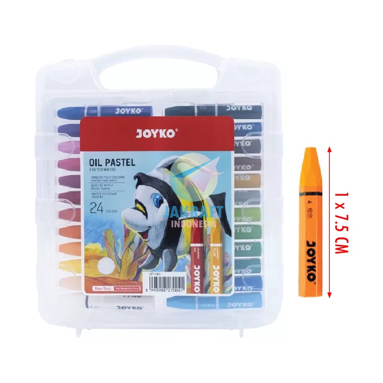 

PAKET HEMAT 24 Pcs Krayon 24 Warna JOYKO OP24S Oil Pastels Crayon Aman Murah Anti Air Hard Case