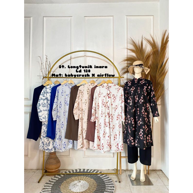 ONE SET LONG TUNIK BUNGA