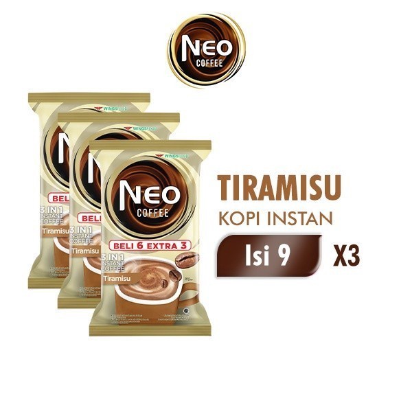 

Terlaris Neo Coffee Kopi Instan Tiramisu Pack 2 gr isi 6 3 pcs x3