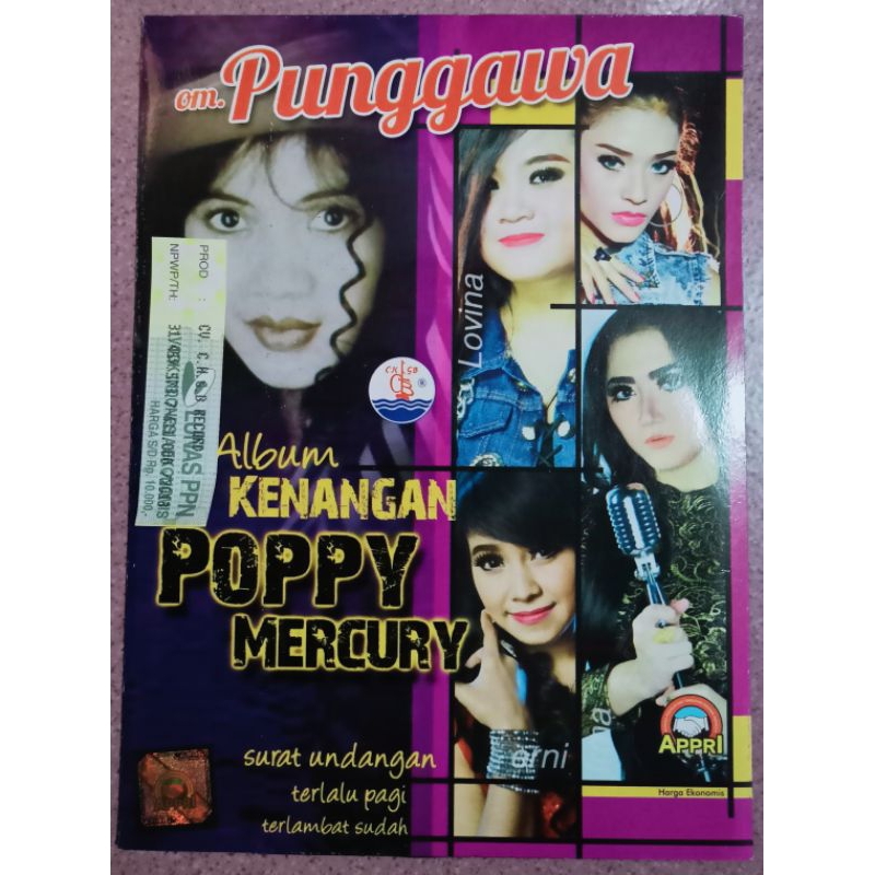 VCD original Om punggawa edisi lagu lagu Popy mercury