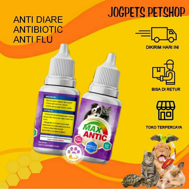 Max Antic Obat Flu diare Antibiotik untuk kucing anjing