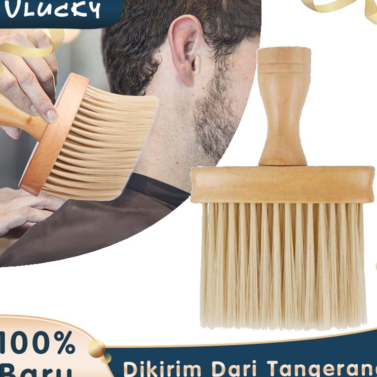Model Terkini Sikat Barber Brush Sikat Rambu Wajah Leher Kayu Salon Barbershop