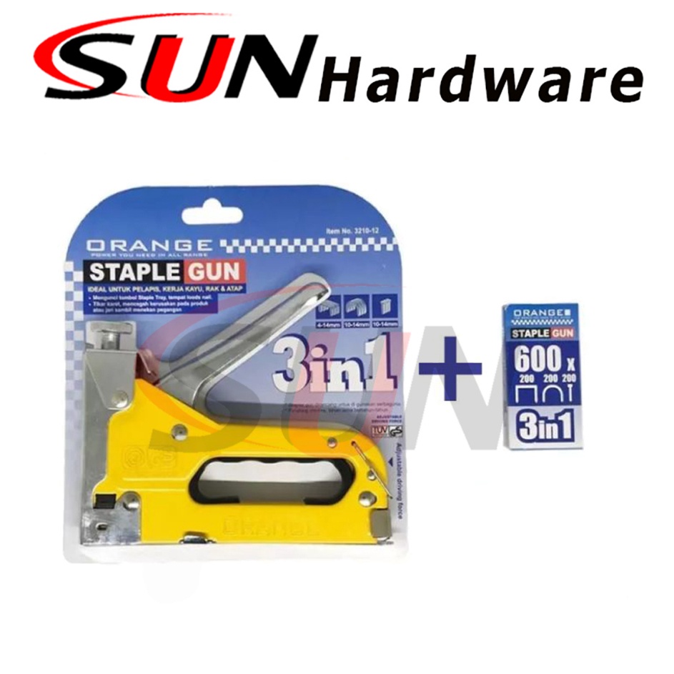 

Stapler Tembak Adjustable 3 In 1 Staples Hekter Tacker Kain Kulit Jok motor Sofa Terpal