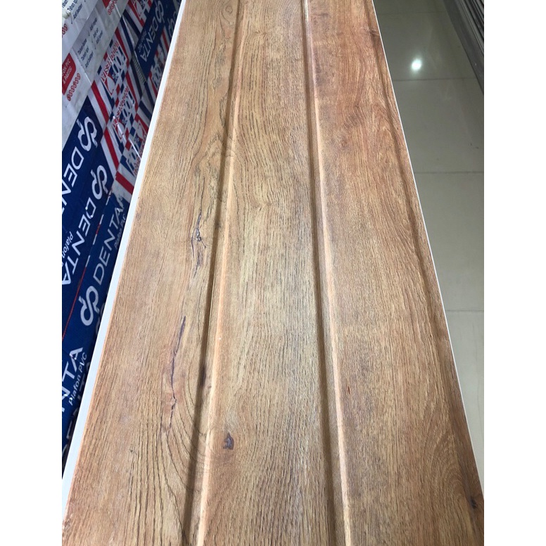 Masih fresh Plafon Pvc Motif Serat Kayu Coklat Muda Alfafon NF 363