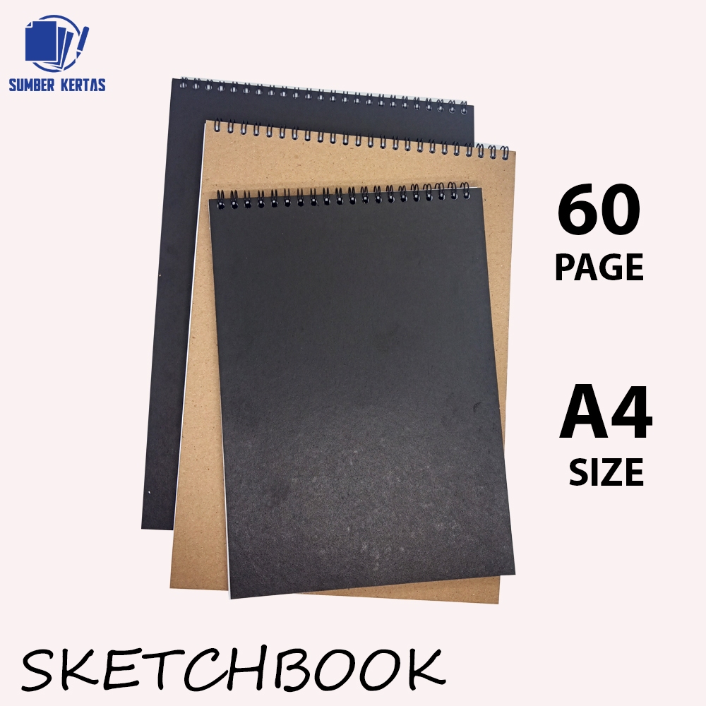 

SKETCHBOOK A4/BUKU GAMBAR B5/A5 /A6/A7BUKU GAMBAR VERTIKAL /JILID SPIRAL/60 HALAMAN