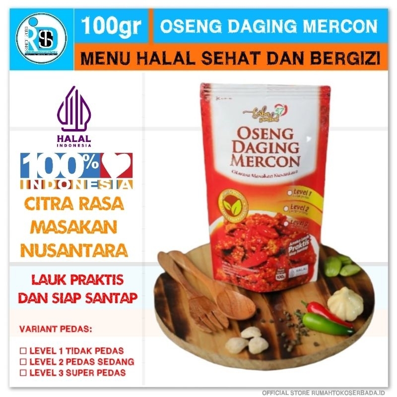 

Oseng Daging Mercon 100gr Menu Halal Sehat Dan Bergizi Lauk Siap Saji Dan Praktis