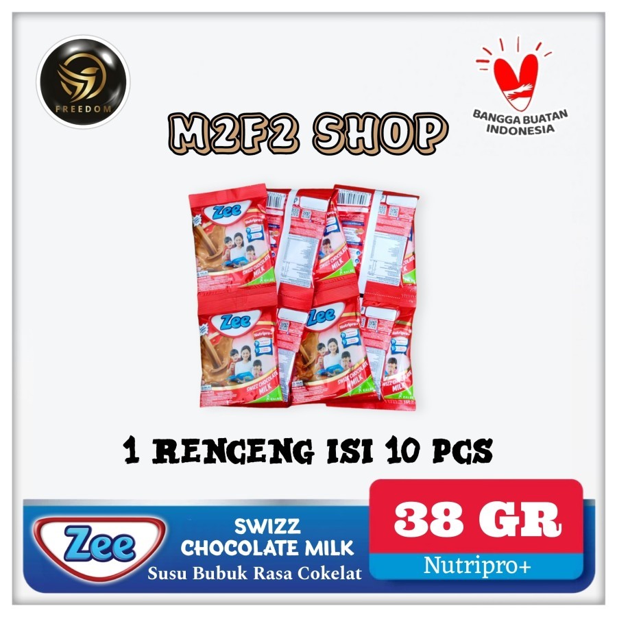 

Susu Zee Swizz Chocolate Milk | Cokelat Swiss Sachet - 38 gr (Kemasan 1 Renceng)