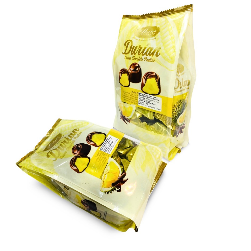 

Cokelat Alessio Rasa Durian | Alessio Cioccolato 250g | Durian Creme Chocolate Praline