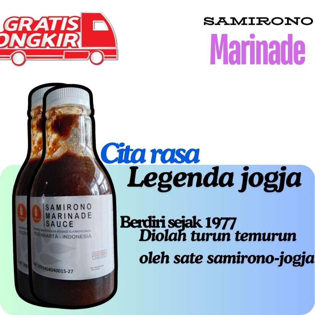 

Sekret Bumbu Marinsi: Sate/Bakar /Bumbu Tersimpan dari Legenda Jogja Vitaria Food - Samirono 230ml