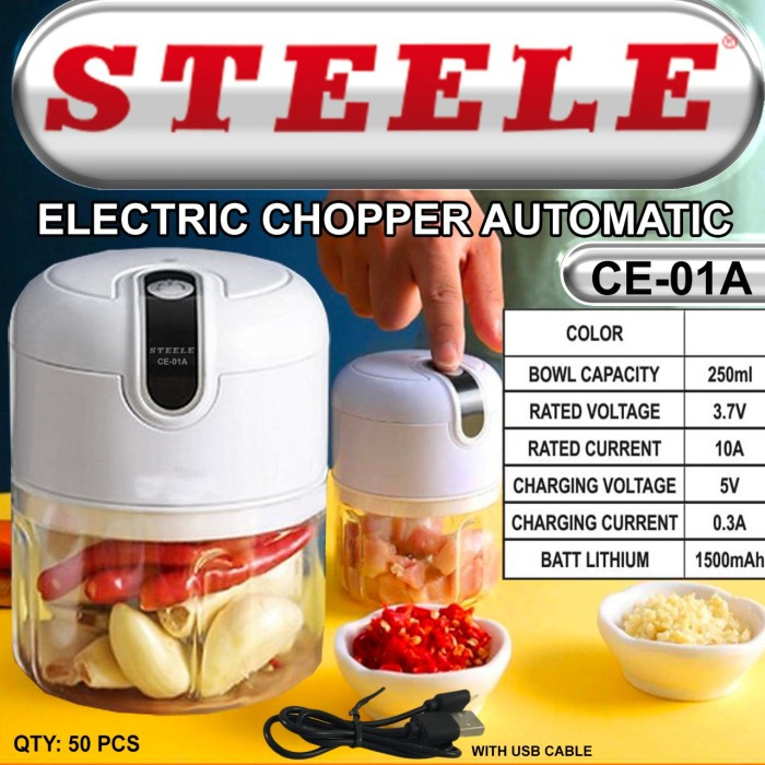 Chopper Listrik Automatic/Chopper Listrik Mini USB STEELE CE-01A 250ml