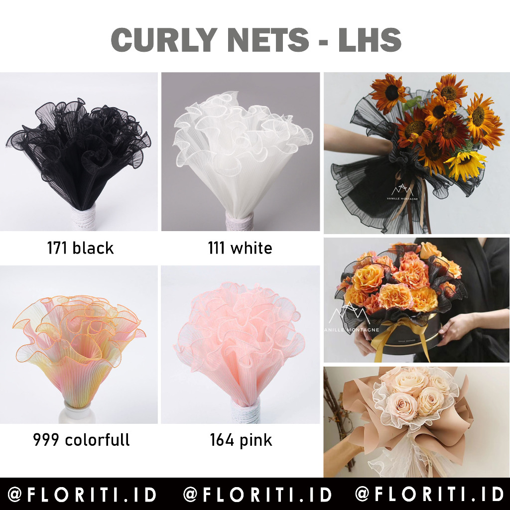 

(5 Yard) Jaring/Mesh Curly Nets Flower Wrapping