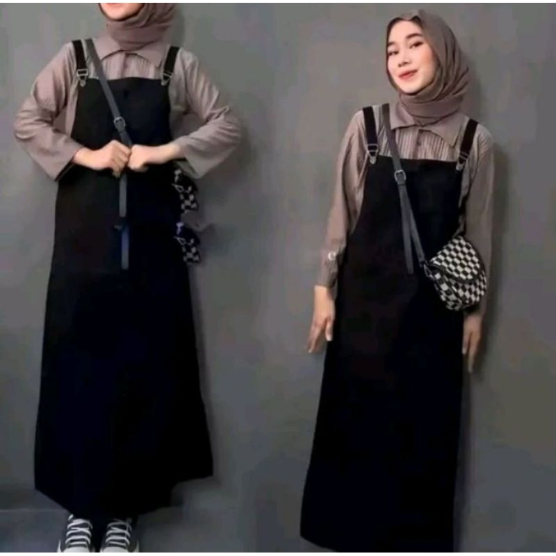 OVERAL WANITA KOREAN STYLE DRESS BAJU KODOK