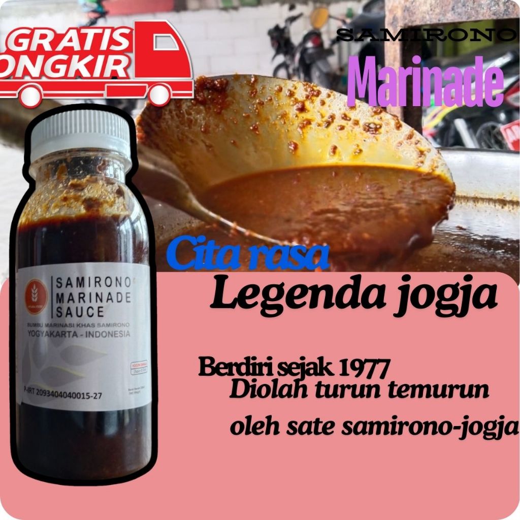 

Bumbu Bakar/Marinasi/Panggang/Cocol dengan Sentuhan Khas Legenda Jogja Vitaria Food - Samirono 100ml