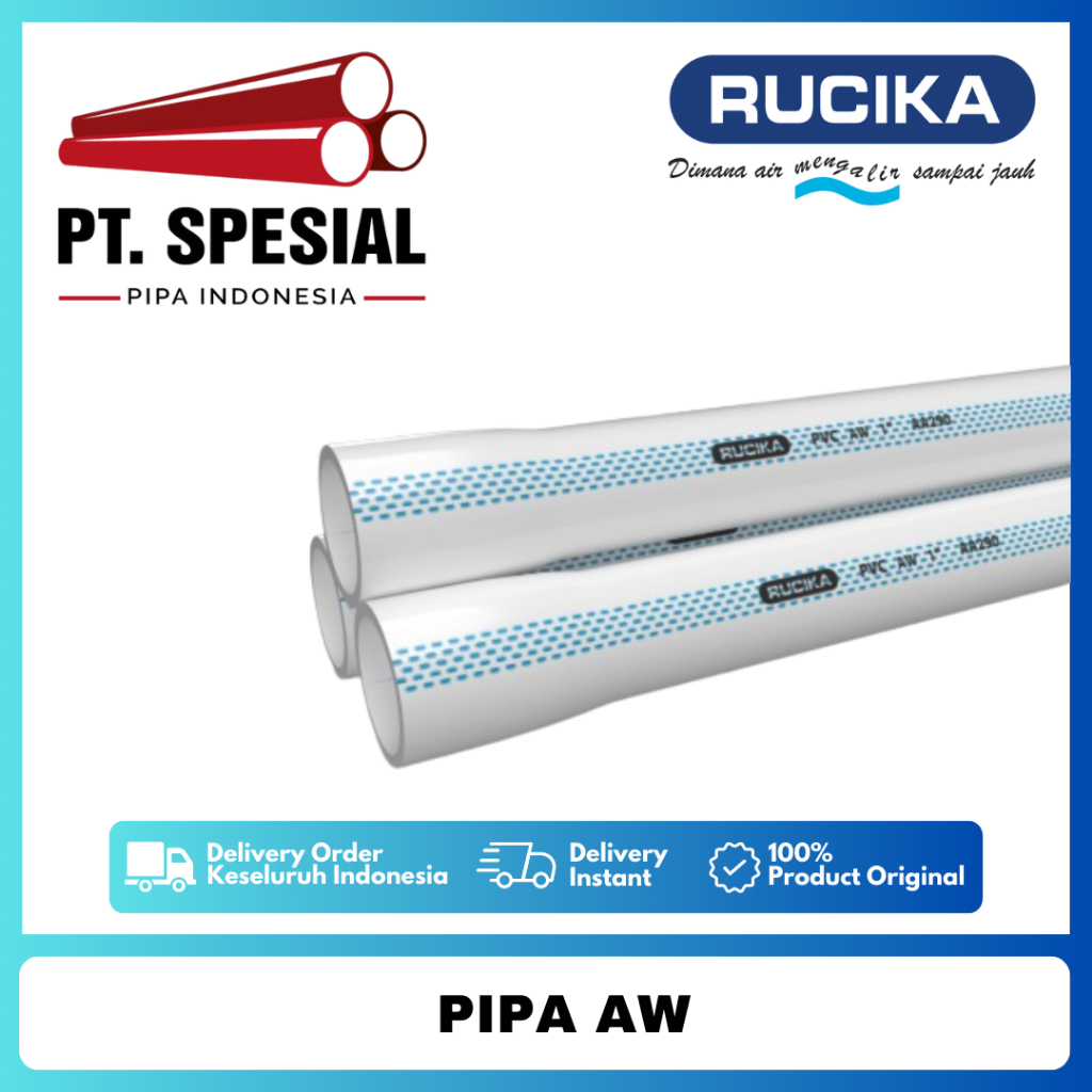 Pipa PVC AW Standard Rucika 3/4 Inch Pipa PVC Rucika - 05
