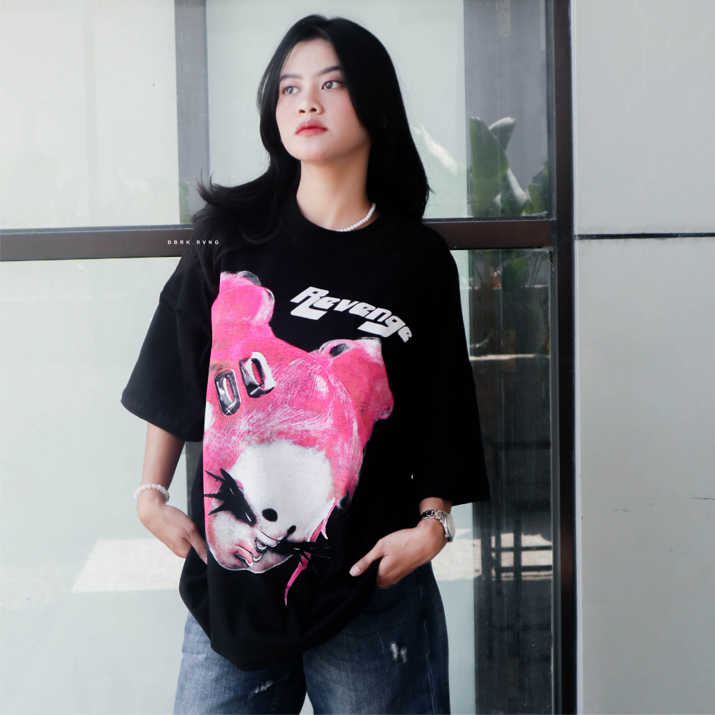 OVERSIZED T-SHIRT - RVNGVRL - BLACK - DBRK RVNG