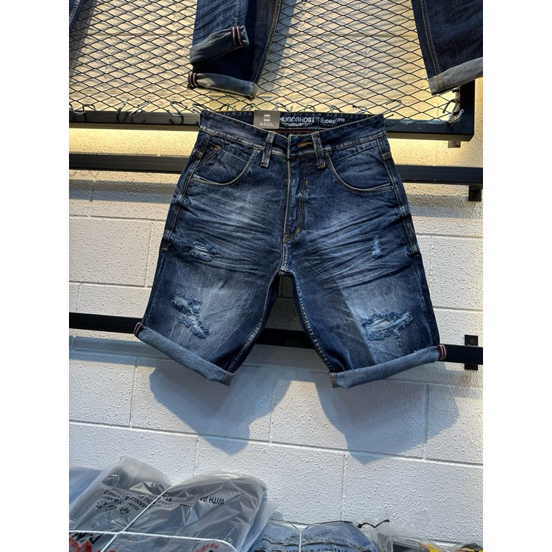 CELANA JEANS PRIA PENDEK HUGO GHOST ROBEK ORI