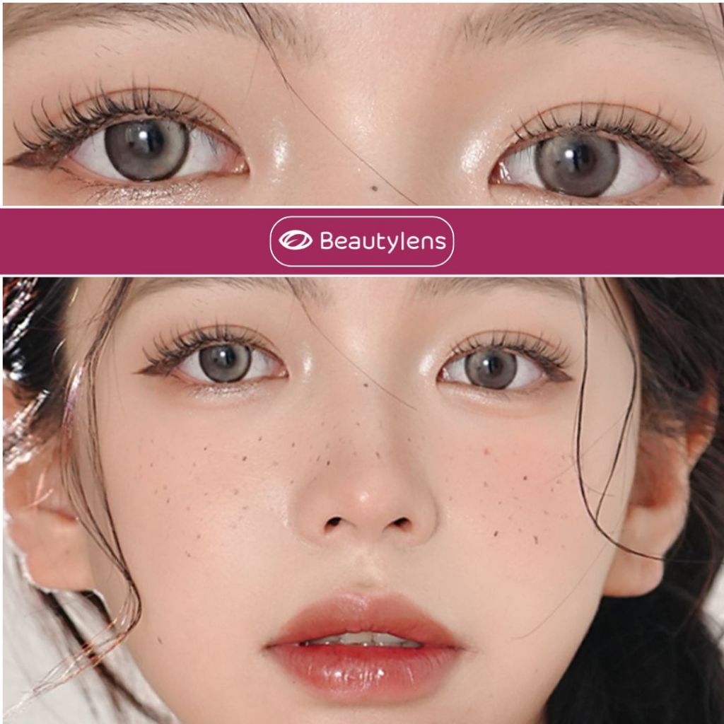 Beauty Lens Softlens Lensa Berwarna Lensa mata Ukuran 14.5mm Cream Grey Abu-abu