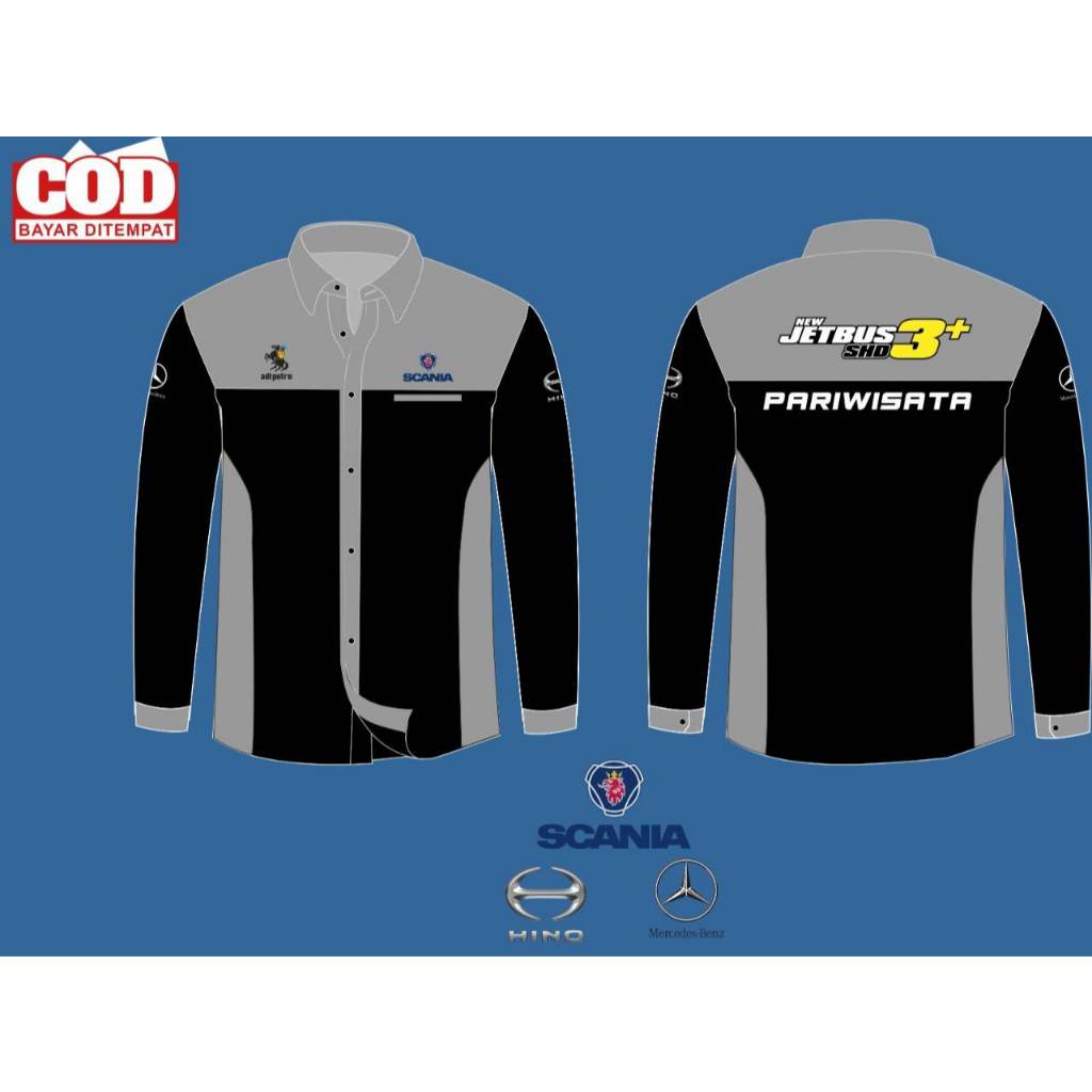 Kemeja Pariwisata Lengan Panjang Custom