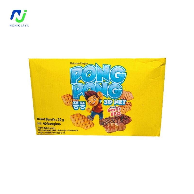 

Pong Pong 3D Net Garlic BBQ Kartonan Isi 40pcs