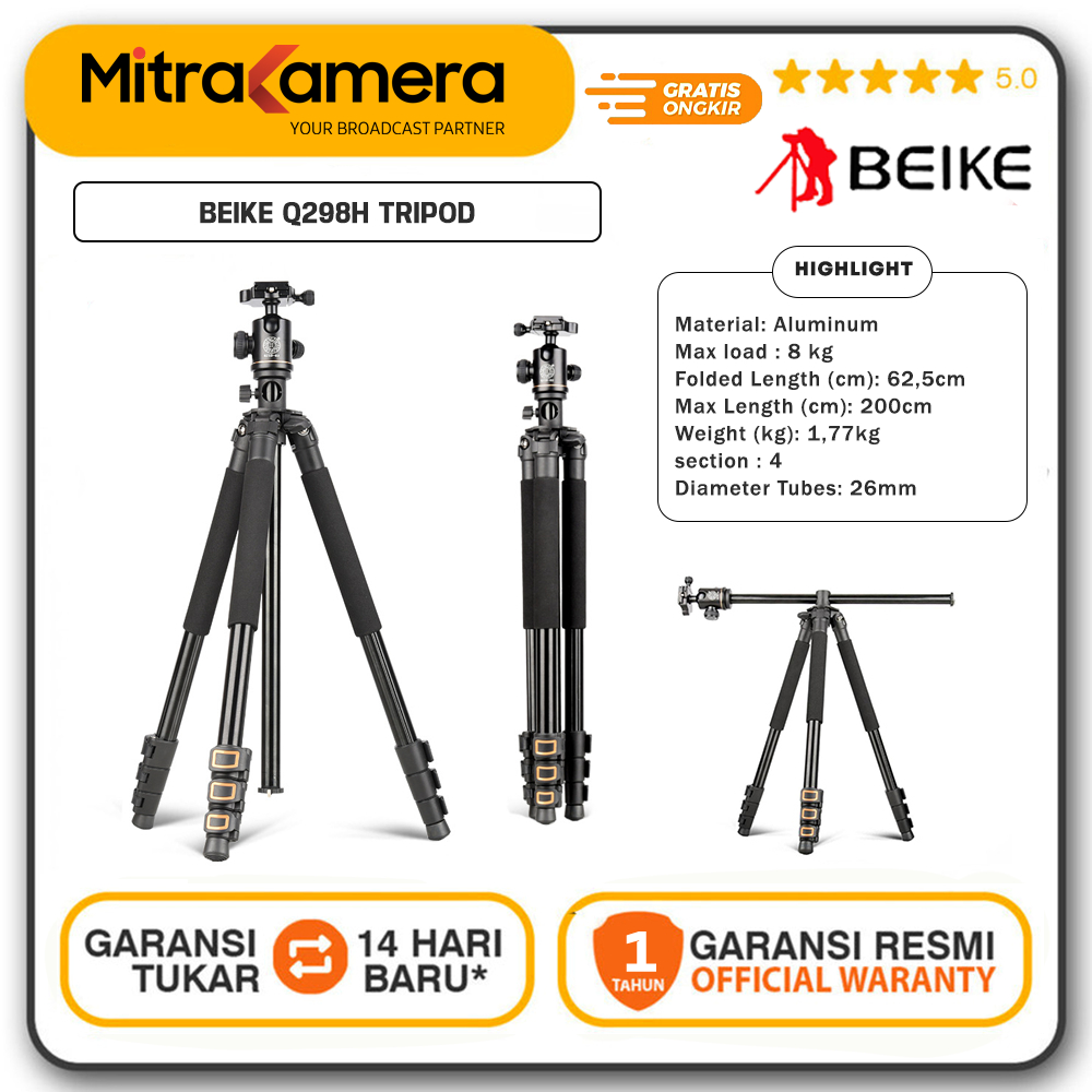 Beike Q298H Tripod Professional/ Tripod Kamera