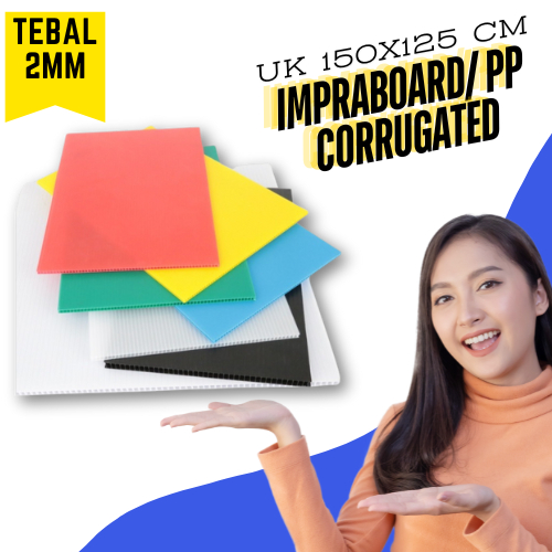 

Impraboard PP Corrugated Infraboard Tebal 2mm Ukuran 150x125cm