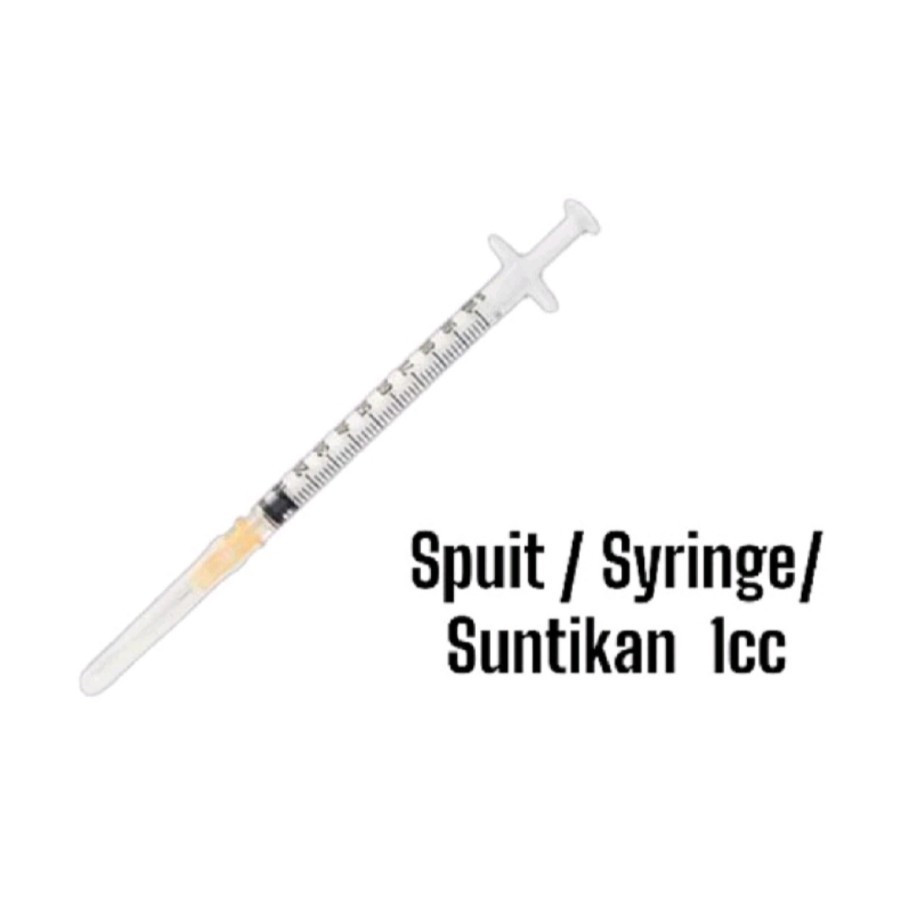 Suntikan 1 ml cc Disposable Syringe Needle Jarum Suntik Spuit 1ml 1cc