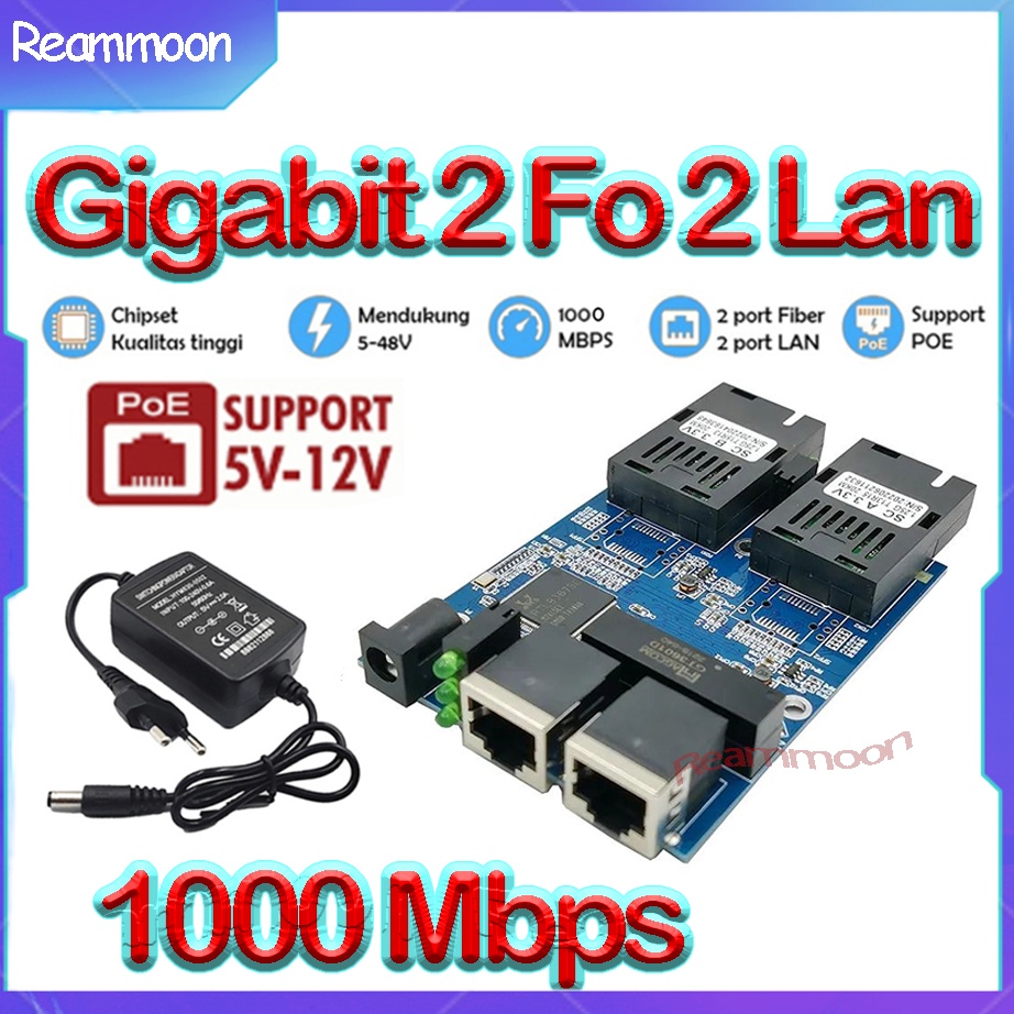 KODE M99C POEConverter Gigabit 2 Fo 2 LAN Media Converter 2 Fo Gigabit 2G2E PCB Htb Gigabit Htb 2 Fo