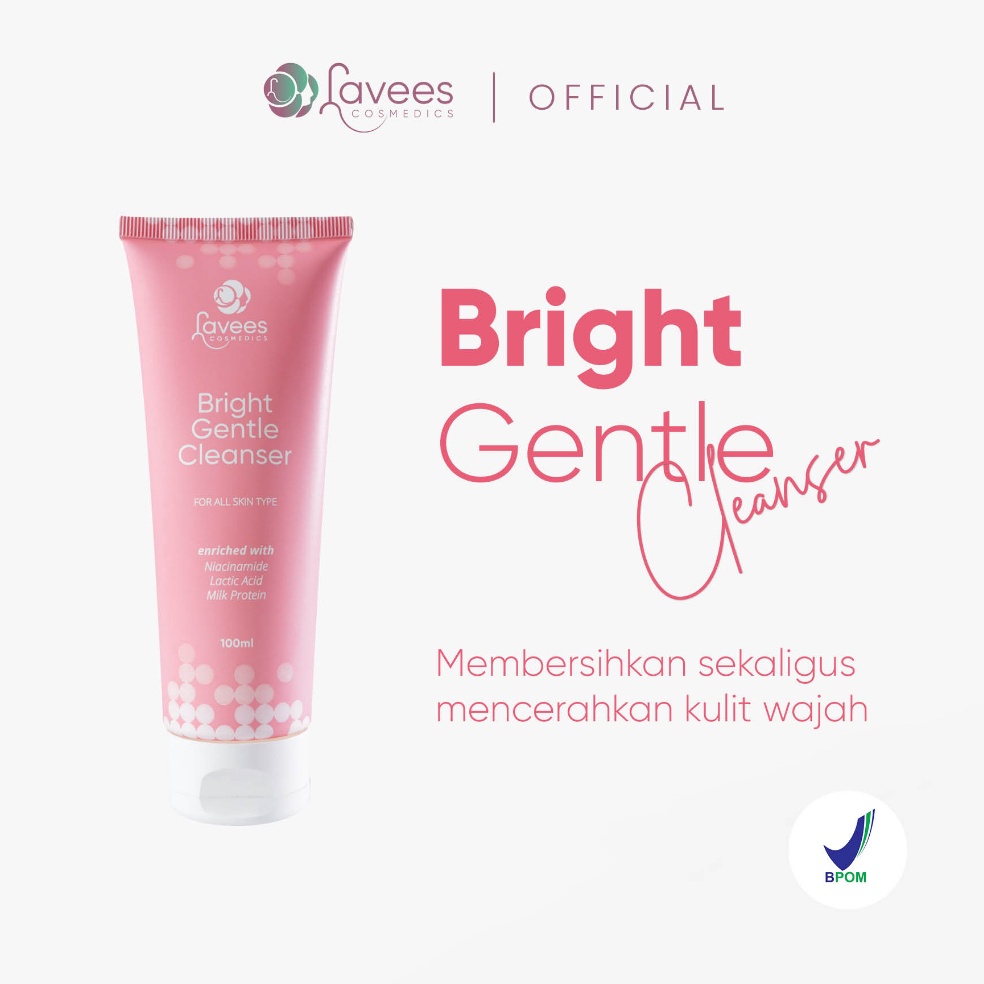 KODE I62L Lavees Cosmedics  Bright Gentle Cleanser  Rekomendasi dr Monita  Sabun Wajah Flek Hitam Pe