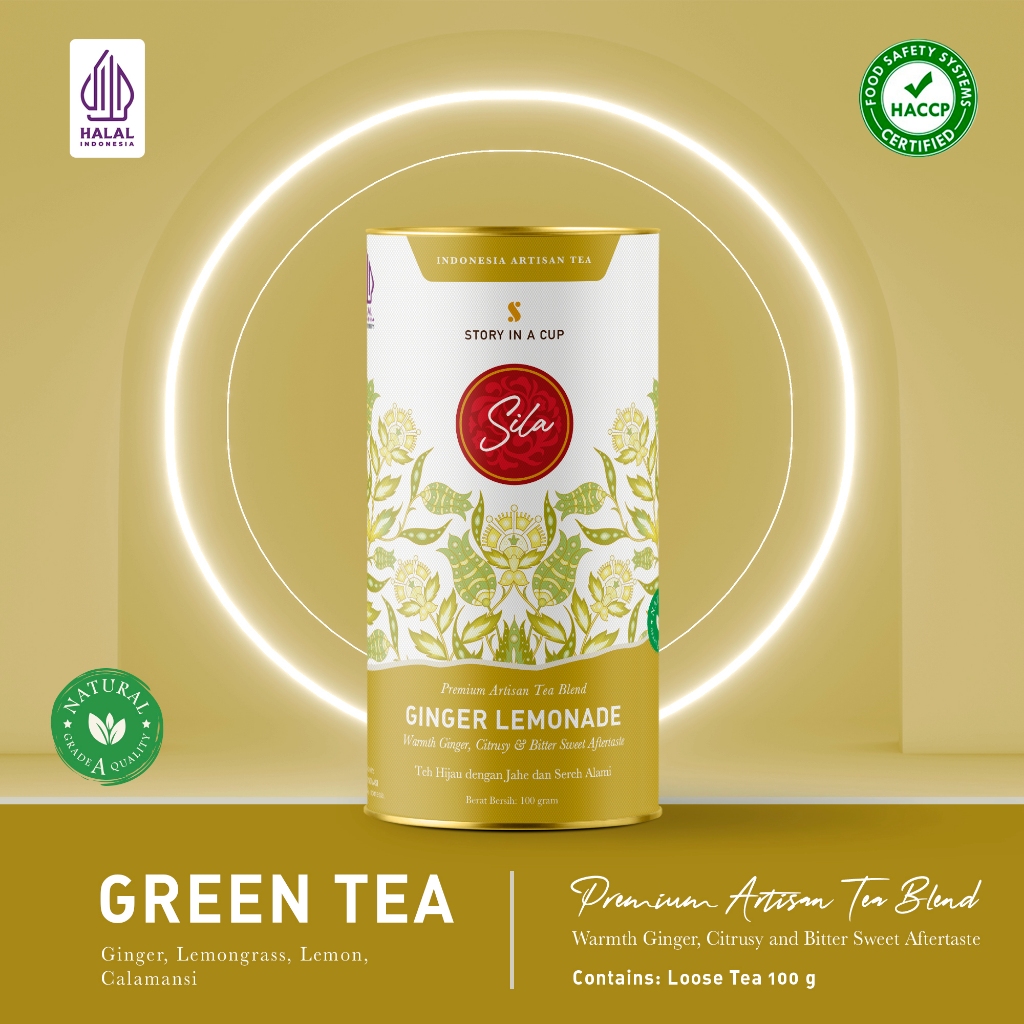 

Sila - Ginger Lemonade - Daily Gourmet - Artisan Tea Blend - Canister - Teh Premium - Green Tea