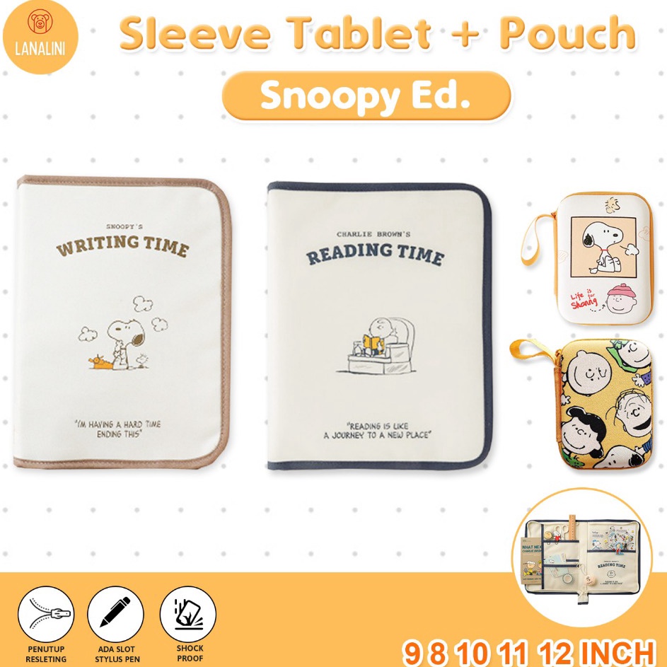 Inovatif Tas Sleeve Hand Bag Kanvas Pouch iPad Tab Tablet Universal Samsung Huawai Oppo Advan Pad 8 