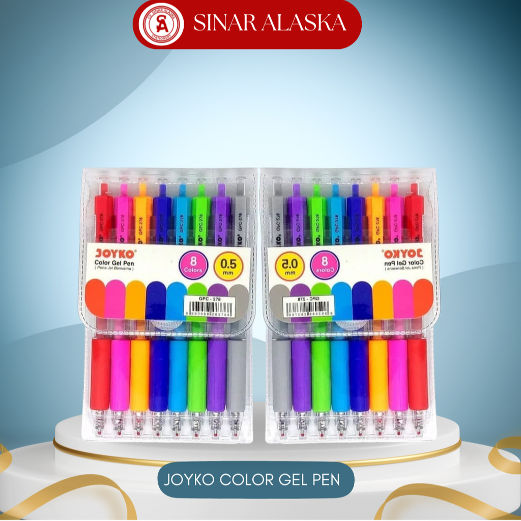 

Joyko Pulpen Warna Warni/ Color Gel Pen GPC-278 Isi 8 Warna