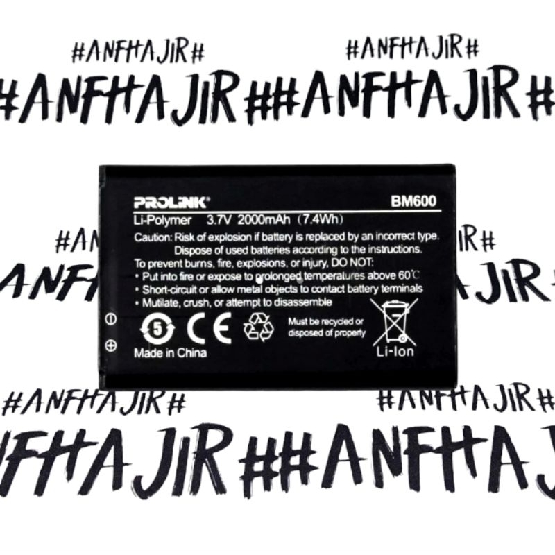 BATRE BATERAI MODEM MIFI PROLINK PRT7011L BM600 BATRAI PRO LINK BM 600 (2000mAh) ORIGINAL