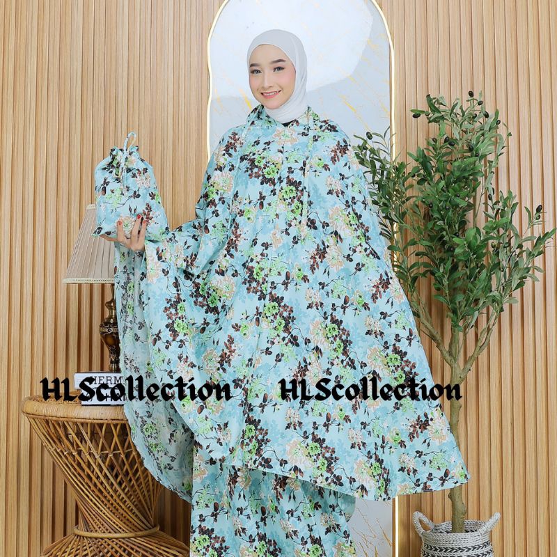 Mukena Dewasa Traveling 2in1 Motif bunga HASEENA