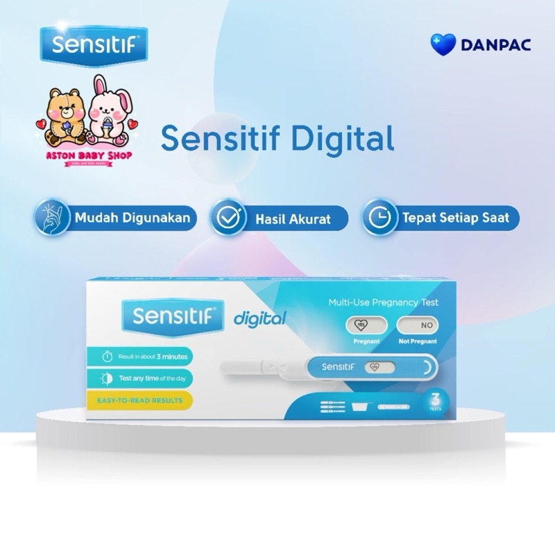 Sensitif Digital Testpack 3 Usage (3 kali test) FREE WADAH URIN / Test Pack Digital
